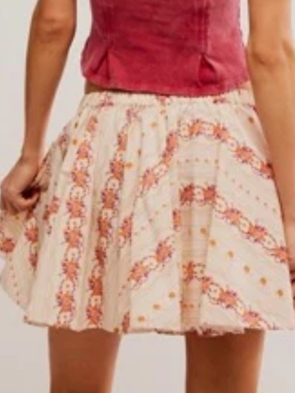 NWOT Free People Gaia printed skirt. Size smal - Picture 5 of 11